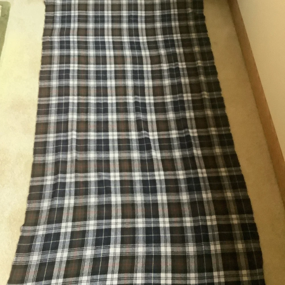 J. Crew Wool Blend Plaid Scarf/Wrap Made in Italy